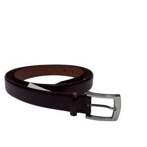 The Men’s Wearhouse Brown Faux Leather Silver Tone Belt SZ 38 Workwear NEW